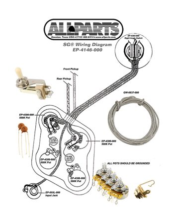 Allparts EP-4146-000 Wiring kit for Gibson SG
