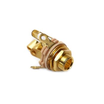Genuine Switchcraft (USA) Standard 1/4″ Jack Socket #12B (Stereo) in Gold
