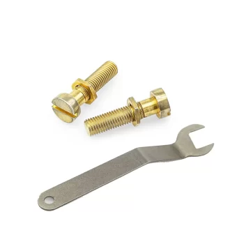 Faber aged gold wraparound lock studs